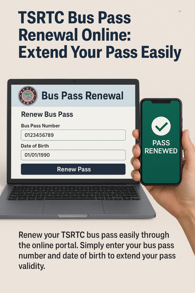 TSRTC Bus Pass Renewal Online
